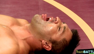 Hot inked up muscular hunks wrestle