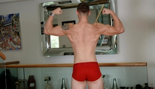 Young & Muscular Straight Lad Clayton Wanks