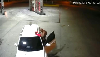 Caught blowjob at petrol station