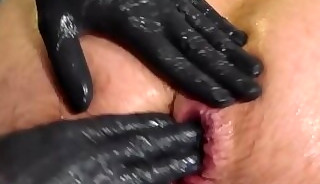 Stud with a fist fetish makes jock fist and spread his ass