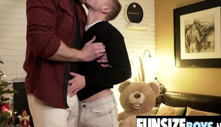 Hot ass teen in jockstrap takes huge daddy cock bareback