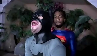 Gay IR cosplay bottom couple enjoys anal sex on the couch