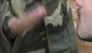 Soldiers giant shlong deepthroating