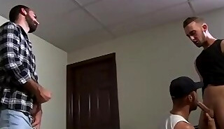 Sleazy Workmen gay threesome