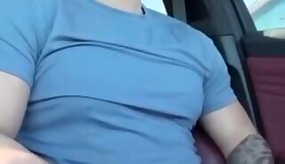 Jerking off in my car in a busy car park