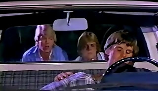 Bj in car watched by 2 twinks