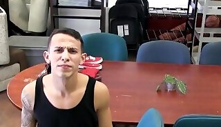 Handcuffed teen perp fucked by a dirty gay LP officer