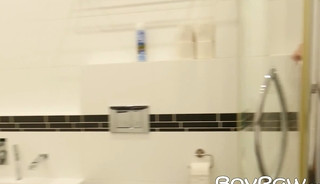 Teenagers are going for raw drilling while in the bathroom