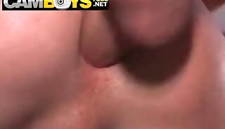 Hot twinks on the couch blowjob ass licking bareback fuck and anal creampie