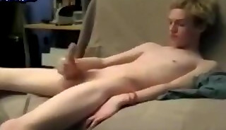 Audition for blond cute twink whit big dick jerk off and cum