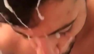 Hottest cum on face , cum shoot ever, cum eating