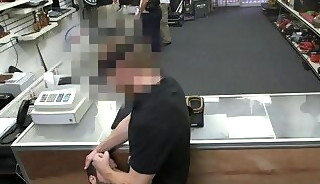 Gay pawn doggystyle banged in toilet of the pawn shop