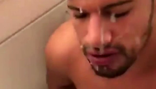 Cum on my face while sucking a big dick