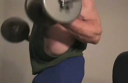 Tom Lord Lifting Weights And Then Flexing and Posing