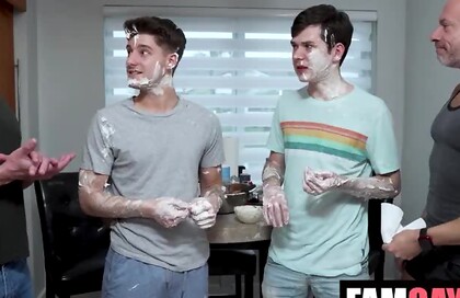 Creamy Frosting Dripping From the Messy Twinks’ Holes Dakota Lovell, Dex Devall, Bruce Beckh