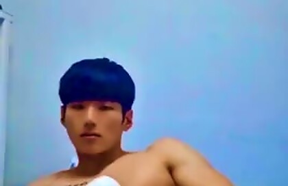 Korean MUSCULAR HUNK solo Fleshlight fuck