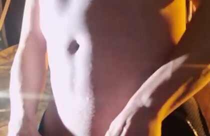 Erotic femboy in lifting glutes leggins