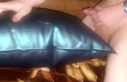 Humping inflated water pillow on waterbed