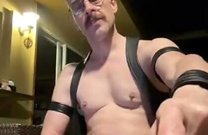Sir Kirk Jacking Off On His Patio