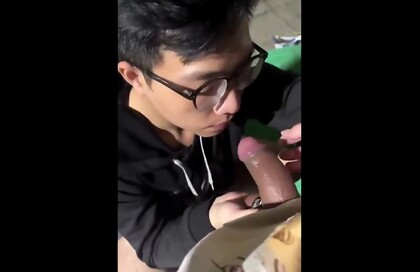 I sucked this guy cock in the public