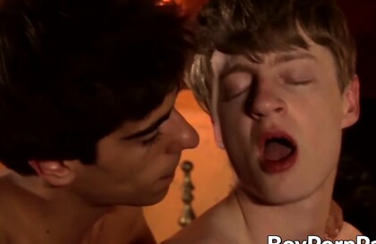 Alluring young men have a passionate lovemaking session