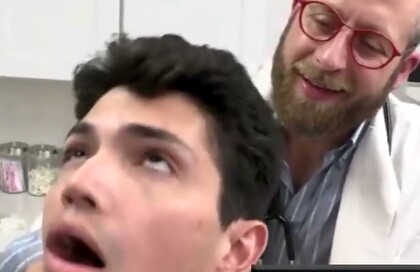 Gay Doctor Fucks a Teen on his exam Table