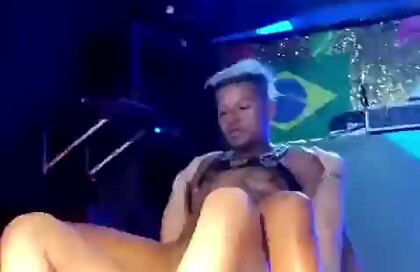 Caught in the dark at a nightclub having sex.
