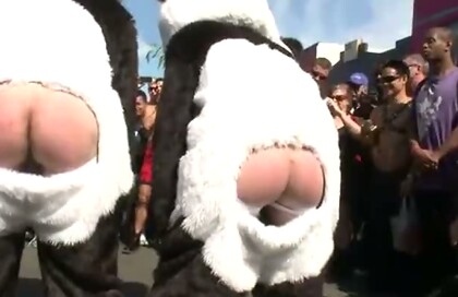 Naked Pandas for Halloween