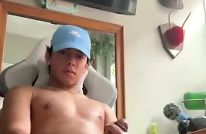 Chris stone wanks in a summer day