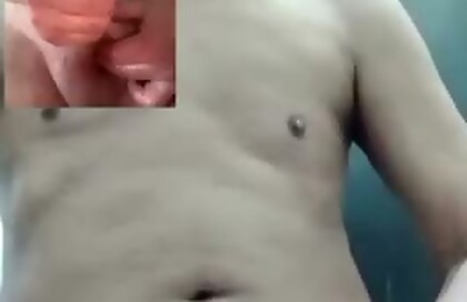 Handsome mature gay daddy masturbate till cumm on video call sexs