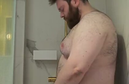 Chub showering in Poland