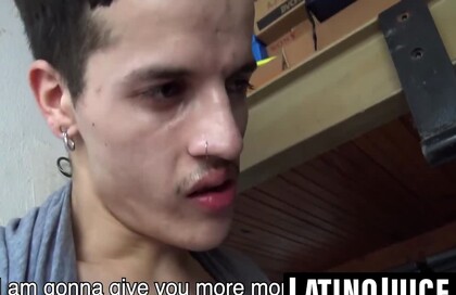 Pierced Latino submits to raw cock and swallows
