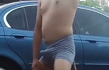Jesus in excited boxer