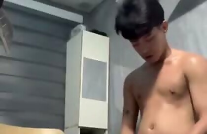 Asian guy jerks off 3