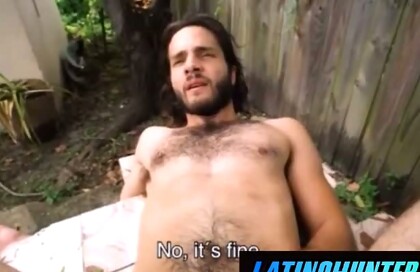 Latino POV bareback outdoors