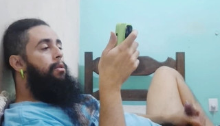 Stroking My Pierced Dick