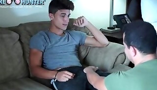 Worshiping a Florida beach young dude