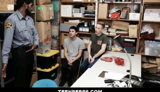 Twink Boyfriends Shoplifters Threesome With Black Guard On Valentine's Day
