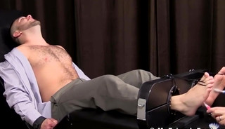 Handsome Businessman in Suit Bound and Tickled on Yummy Feet