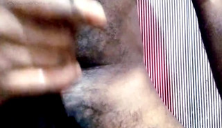 Indian guy masturbates outdoors while masturbating