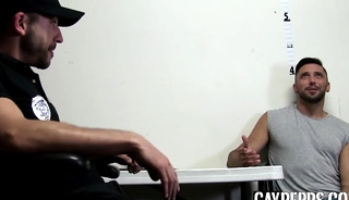 Security officer rams suspect raw and cums on his tight ass