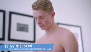 Student twink Elias has been studying hard