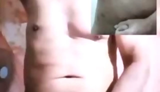 Handsome gay daddy masturbate on video call sexs