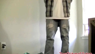 Big daddy Joe first big black cock experience in his mouth