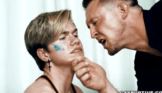 Homophobic stepfather spanks and punishes his queer son