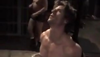 Bound Tough Guy Gets Ass and Muscle Training